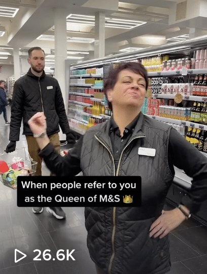 "when people refer to you as the queen of M&S"